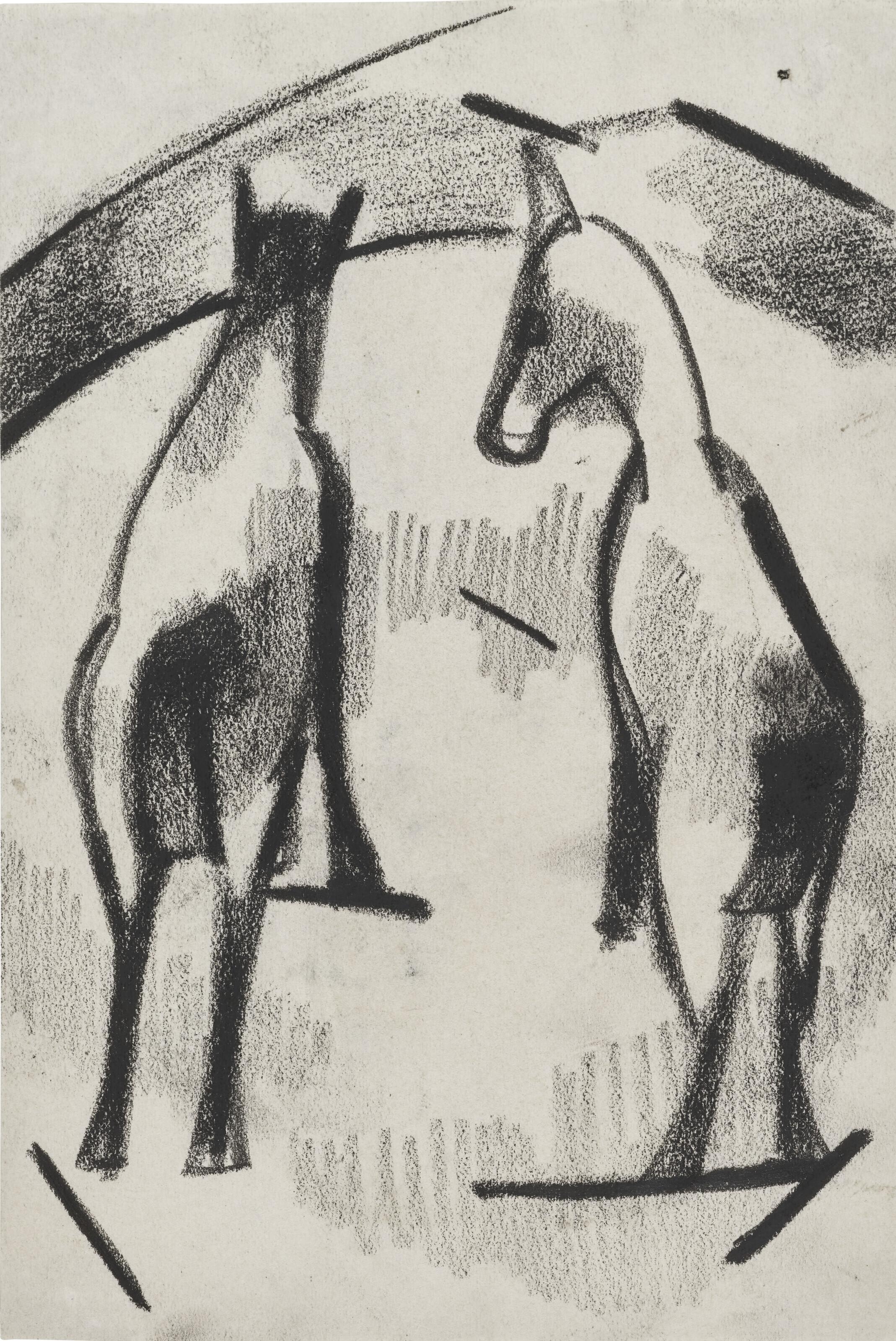 Kurt Schwitters - Ohne Titel (Zwei Pferden)