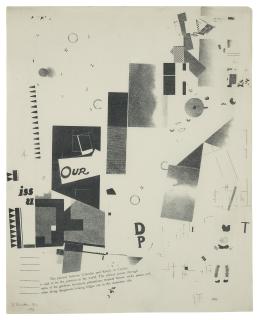 Kurt Schwitters - Plate 3, From Merz Mappe 3