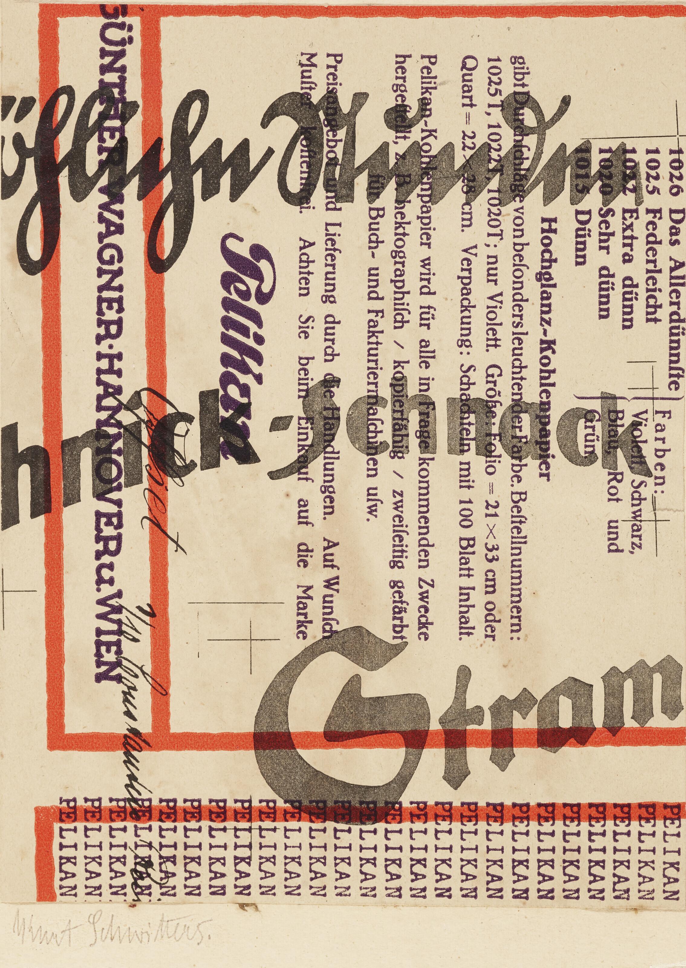 Kurt Schwitters - Schnack (Pelikan)