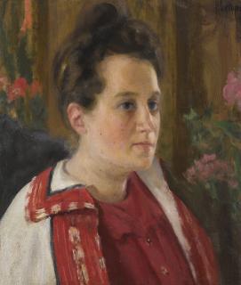 Kuzma Sergeevich Petrov-Vodkin - Portrait Of Yulia Ivanovna Kazarina