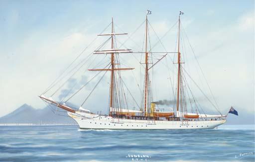 L. Papaluca - Lord Brassey\'s steam yacht Sunbeam off Naples