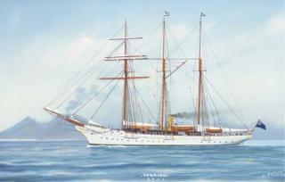L. Papaluca - Lord Brassey\'s steam yacht Sunbeam off Naples