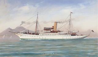 L. Papaluca - The Royal Yacht Squadron\'S Steam Yacht Venetia In Neapolitan Waters (Illustrated); And At Sea