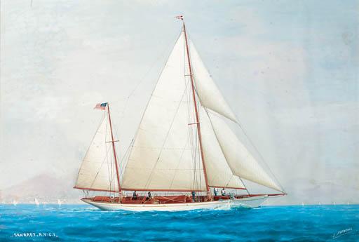 L. Papaluca - The Yacht Saharet In Neapolitan Waters