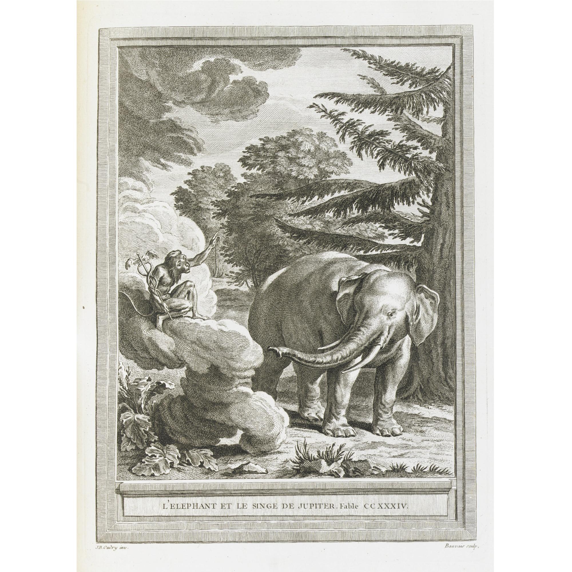 La Fontaine, Jean De - Fables Choisies. Parigi: Chez Desaint & Saillant E Durand, De L\'Imprimerie De Charles-Antoine Jombert, 1755-59