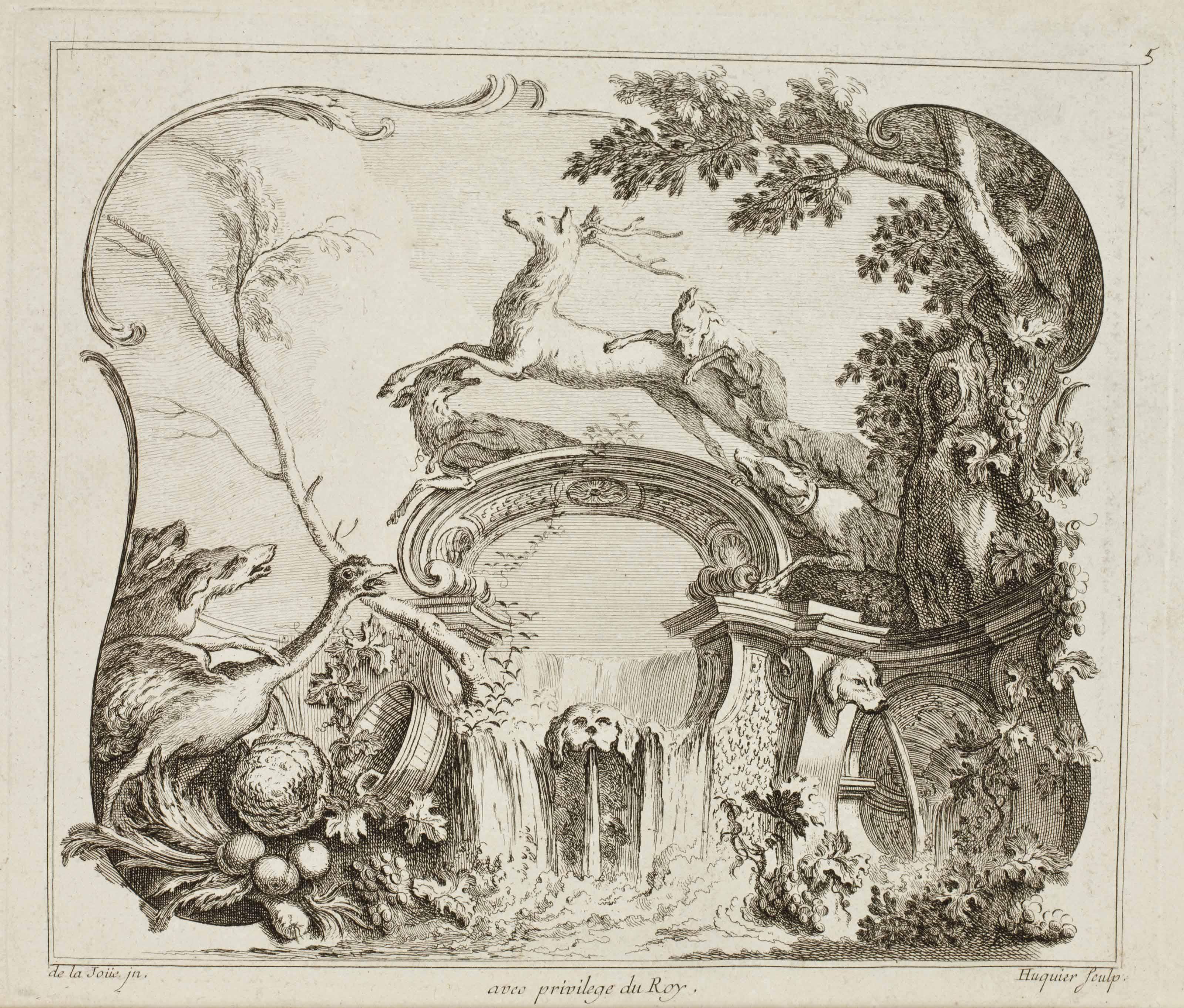 La Joüe, Jacques De - Livre de Buffets. Paris: Huquier, [ca.1750].