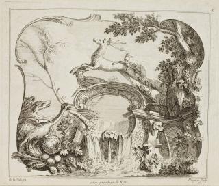 La Joüe, Jacques De - Livre de Buffets. Paris: Huquier, [ca.1750].