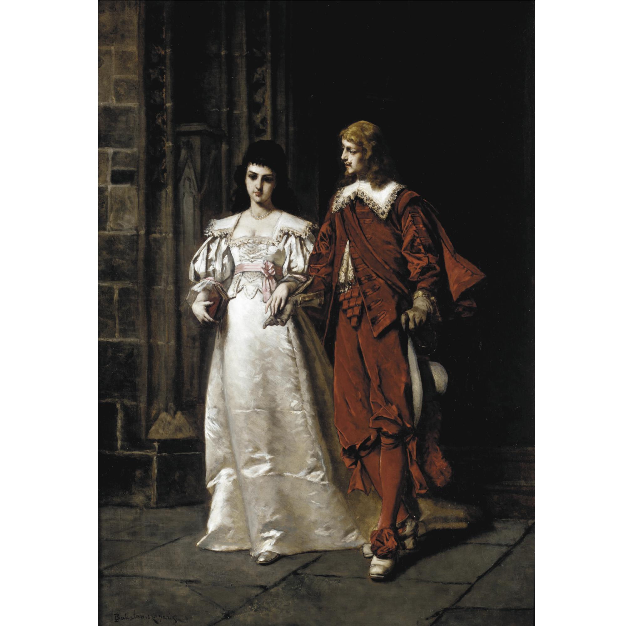 Ladislaus Bakalowicz - Leaving For The Ball; The Feathered Fan