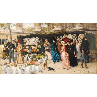 Ladislaus Bakalowicz - Marché Aux Fleurs À La Madeleine