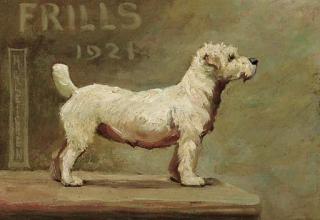 Lady Helena Gleichen - Frills, a terrier