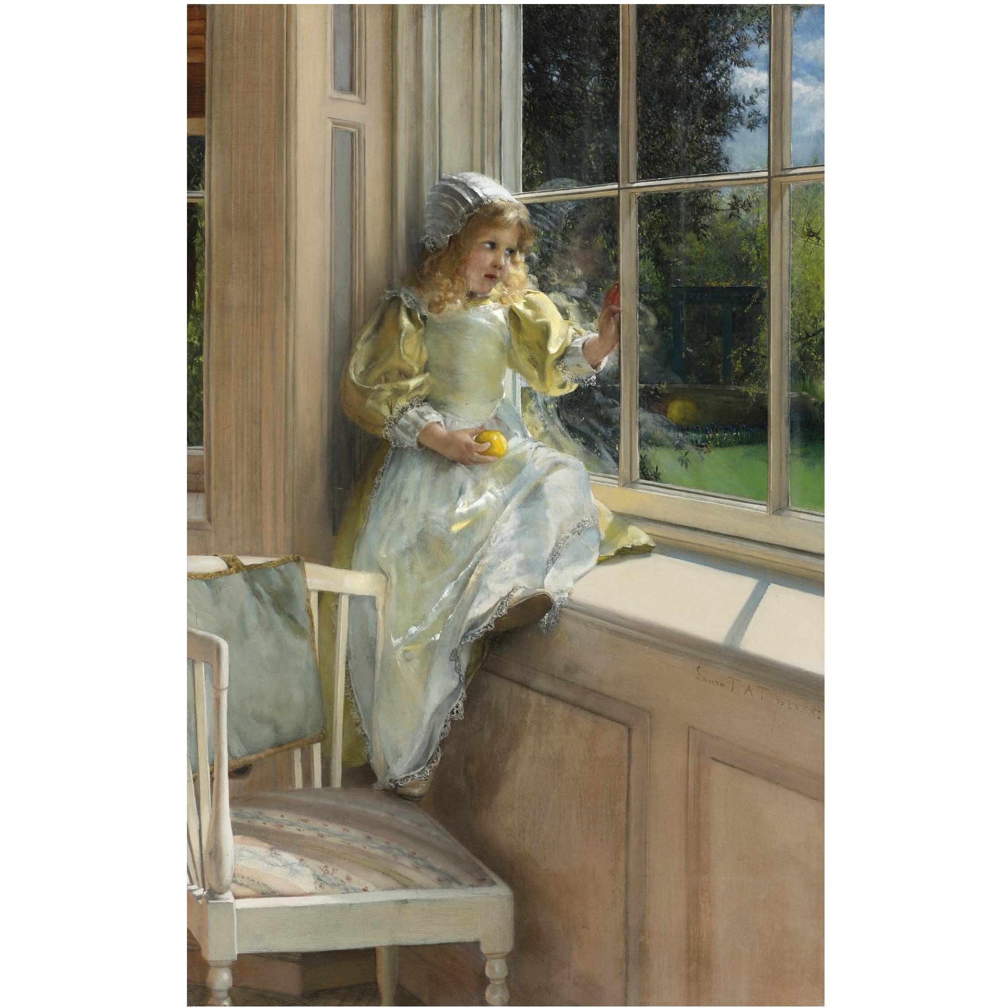 Lady Laura-Thérésa Alma-Tadema - A Looking Out O\'Window, Sunshine