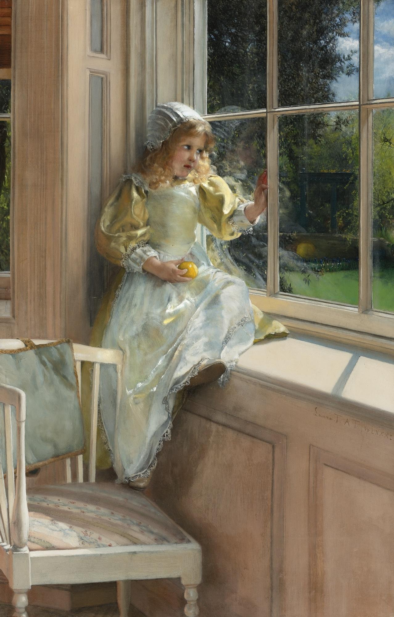 Lady Laura-Thérésa Alma-Tadema - A Looking Out O\'Window, Sunshine