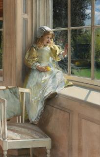 Lady Laura-Thérésa Alma-Tadema - A Looking Out O\'Window, Sunshine