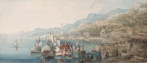 Lady Sophia Dunbar - Two views of Genoa, Italy