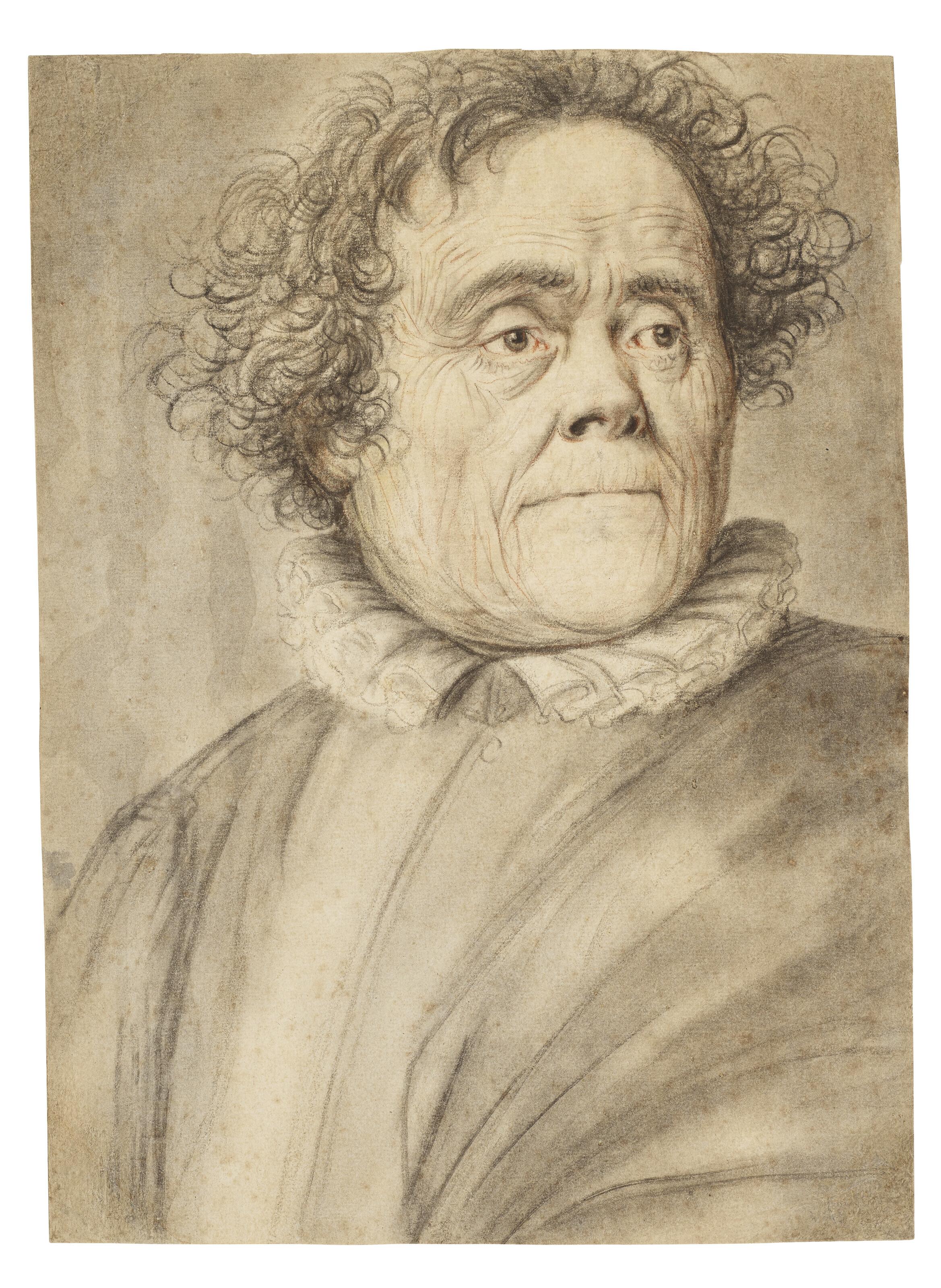 Lagneau - Portrait of an elderly man, bust-length, looking to the right