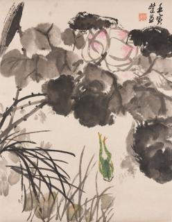 Lai Chusheng - Lotus and Frog
