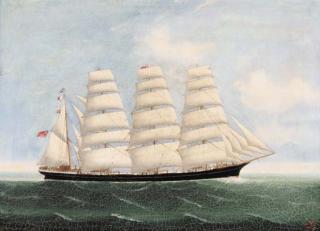 Lai Fong Of Calcutta - The barque Lynton under full sail