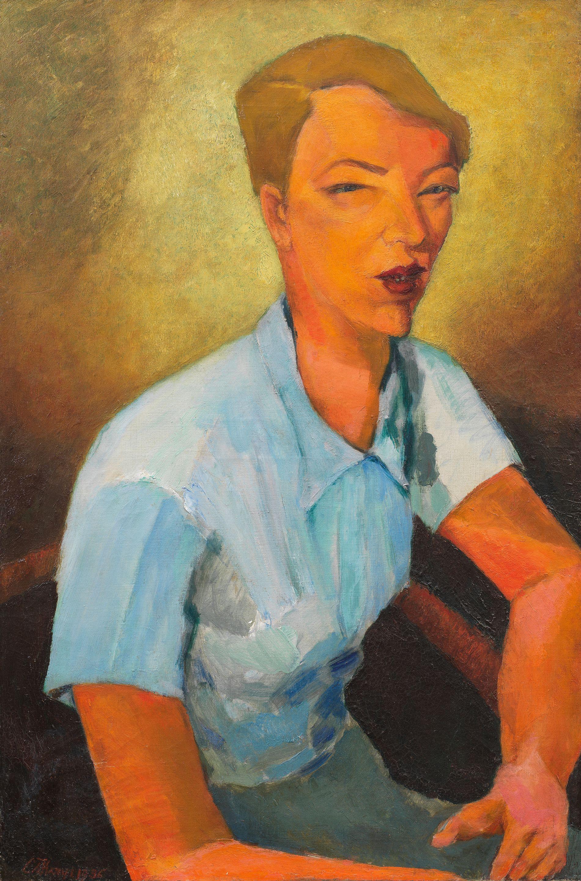 Lajos Tihanyi - Portrait of Daisy Baniay (Spouse of Hans Schaeffer)