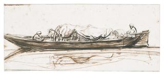 Lambert Harmensz. Doomer - Figures In A Covered River Barge