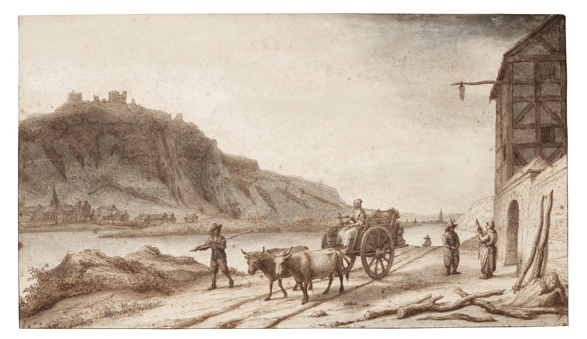 Lambert Harmensz. Doomer - The Rhine Near Hammerstein, With Andernach, Seen From The North