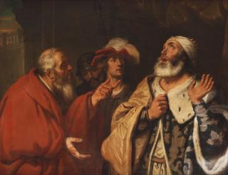 Lambert Jacobsz - King David rebuked by the prophet Nathan