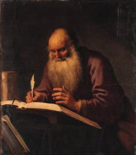 Lambert Jacobsz. - Saint Paul writing at a desk