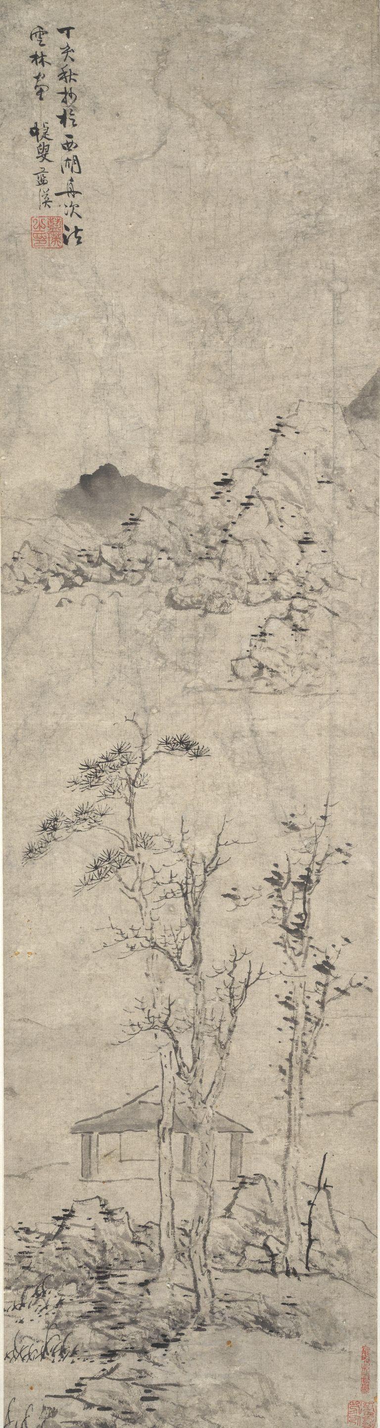 Lan Ying - Landscape after Ni Zan, 1647