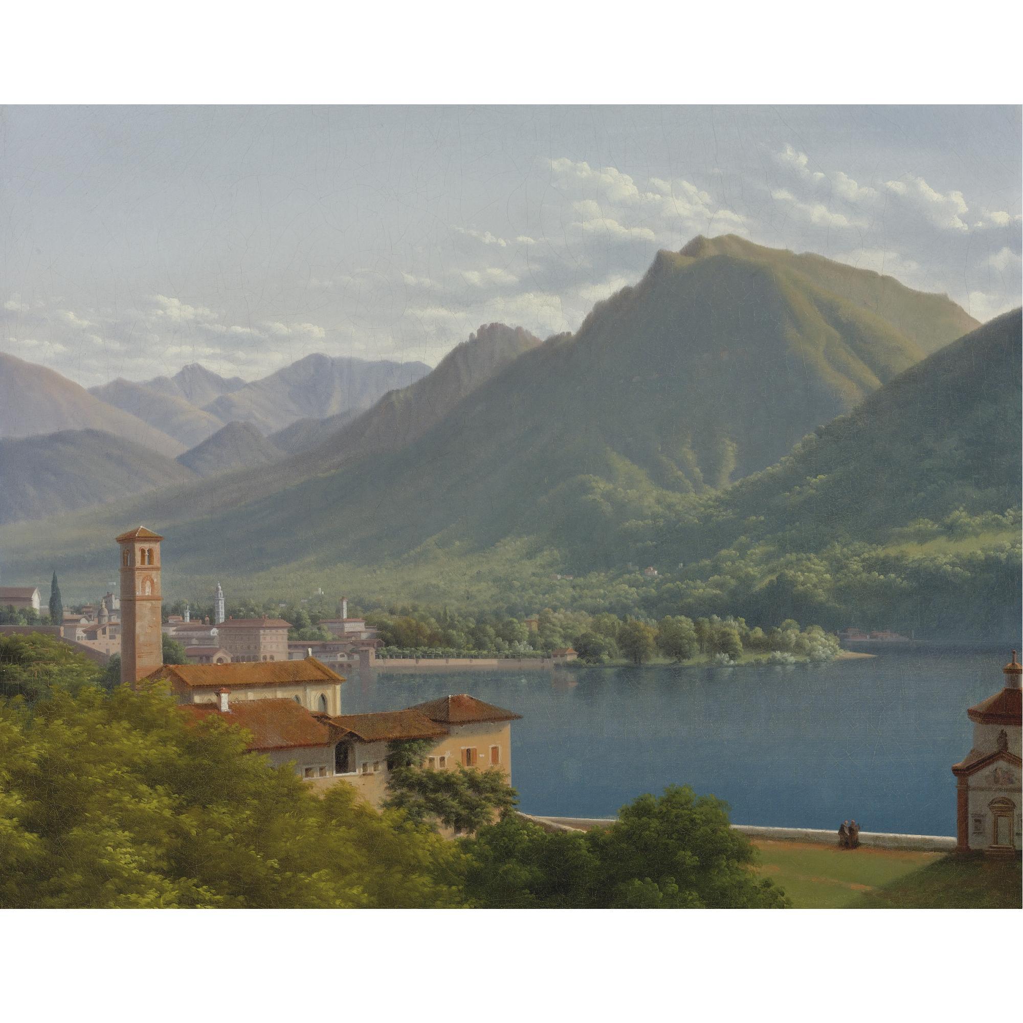 Lancelot Théodore Turpin de Crissé - View Of Lake Lugano With The Church Of Santa Maria Degli Angeli And Mont San Giorgio