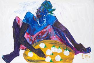 Larry Otoo - Garden Eggs for Sale, 1999 (framed)