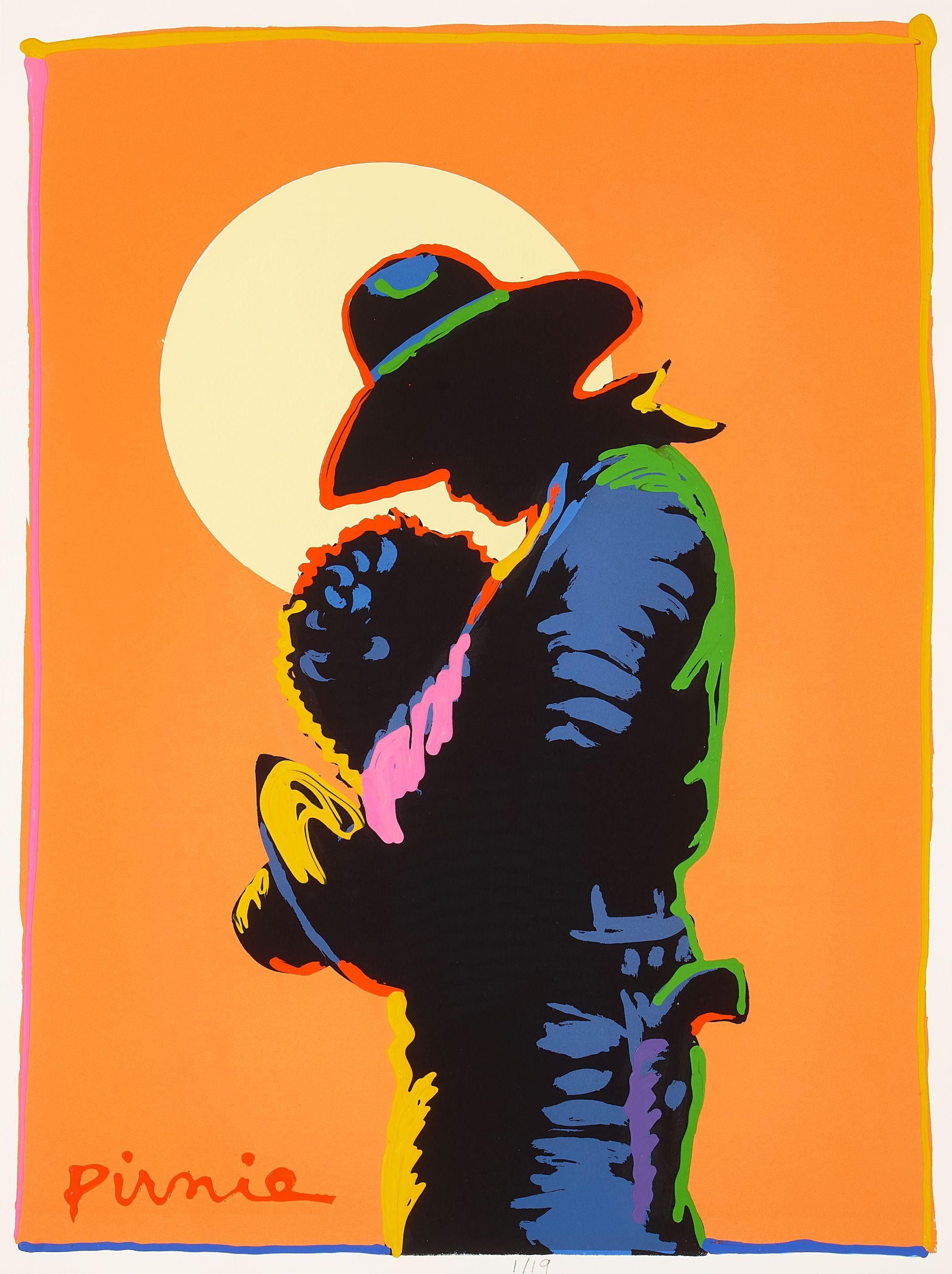 Larry Pirnie - Magic Orange Sky 26 1/2 x 20 in. framed 39 x 31 in.