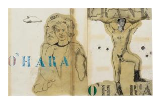 Larry Rivers - Cover for Collected Works of Frank O\'Hara, 1972