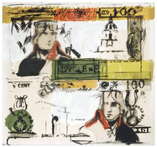 Larry Rivers - Double French Money, from Four on Plexiglas
