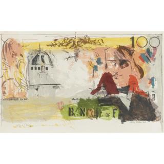 Larry Rivers - French Money And Nine French Bank Notes I: Two Prints (Ulae 35, 37)