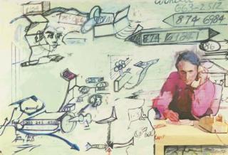 Larry Rivers - On the Phone (Large)