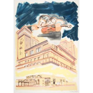 Larry Rivers - Sky Music and Carnegie Hall, from Carnegie Hall 100th Anniversary Portfolio