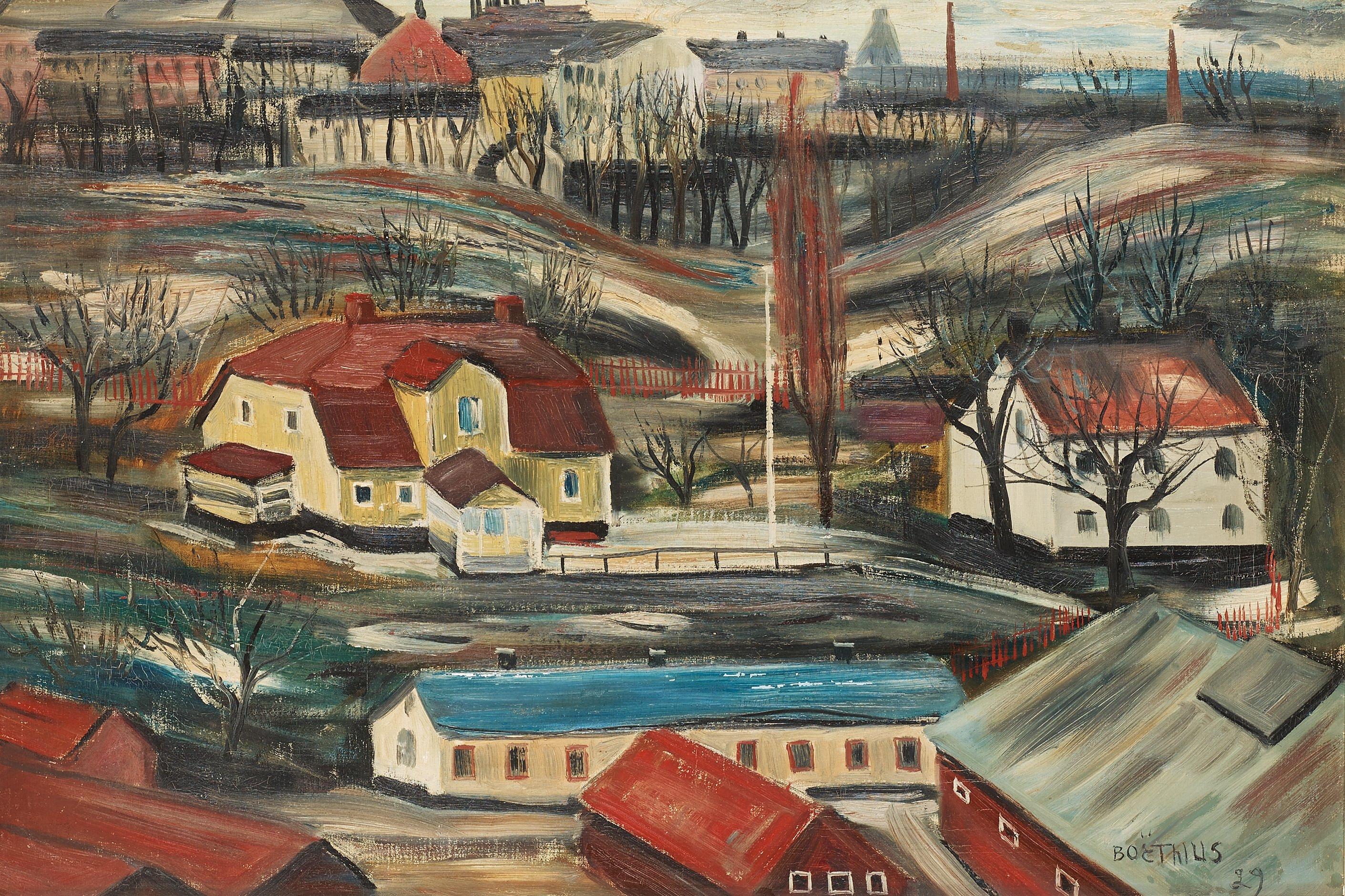 Lars Boëthius - Motiv from Långholmen, Stockholm