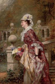 Laslett John Pott, R.B.A. - Flowers for my lady