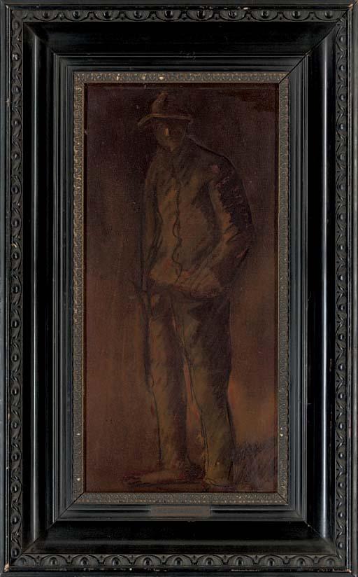 László Mednyánszky - Figure study