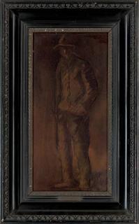 László Mednyánszky - Figure study