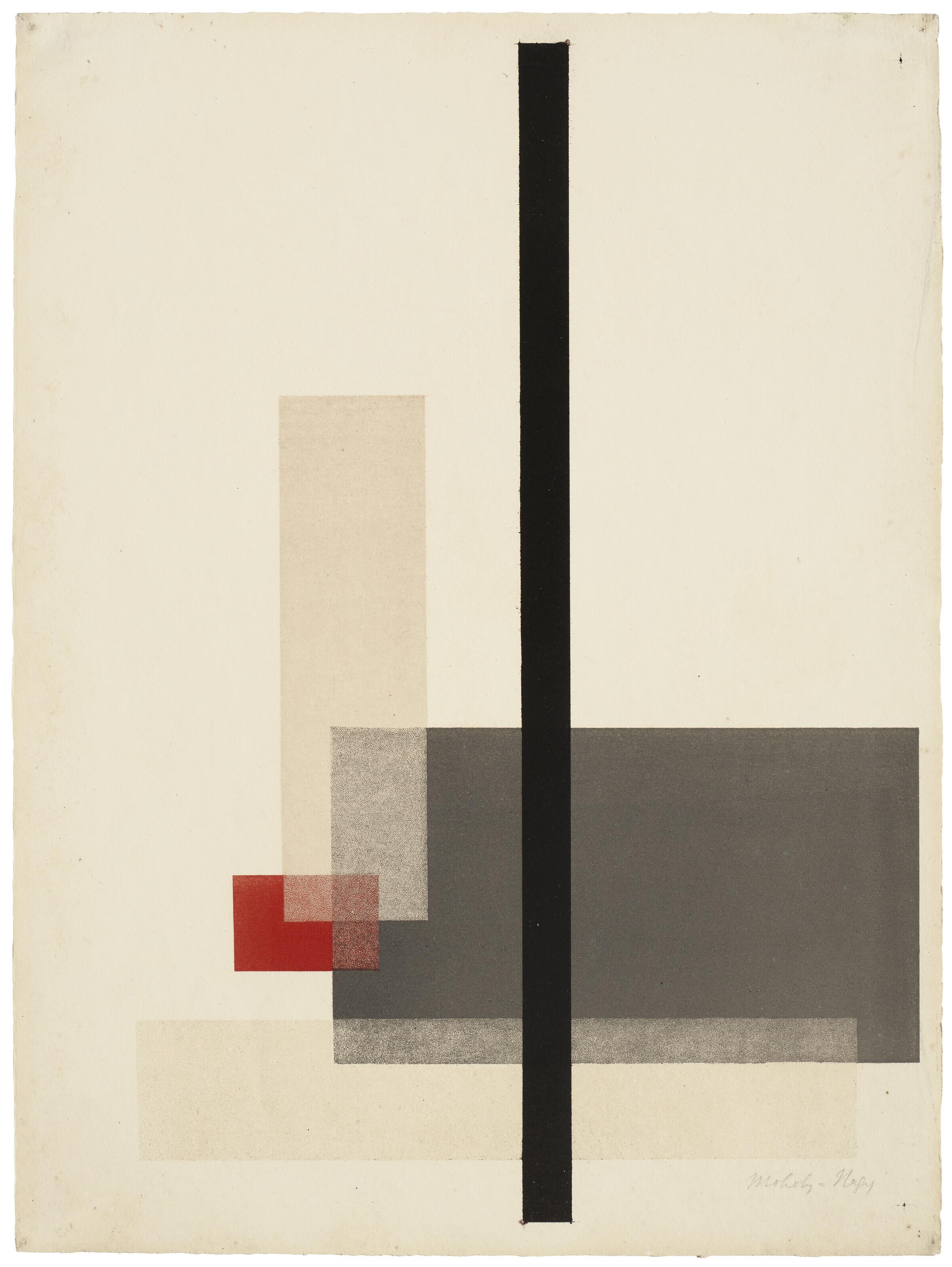László Moholy-Nagy - Composition, from Meistermappe des Staatlichen Bauhauses (Masters\' Portfolio of the Staatliches Bauhaus)
