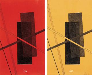 Laszlo Moholy-Nagy - Konstruktionen - Kestermappe 6: One Plate