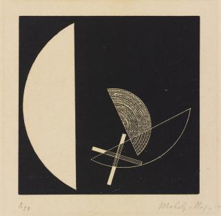 László Moholy-Nagy - Segments Of A Circle With Cross (See Passuth 132)