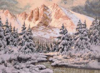 Laszlo Neogrady - A river running through a sunlit Alpine landscape