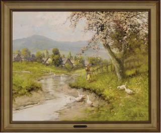 Laszlo Neogrady - Watching the geese on a summer\'s day