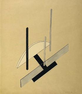 Lászløo Moholy-Nagy - Sketch for steel sculpture