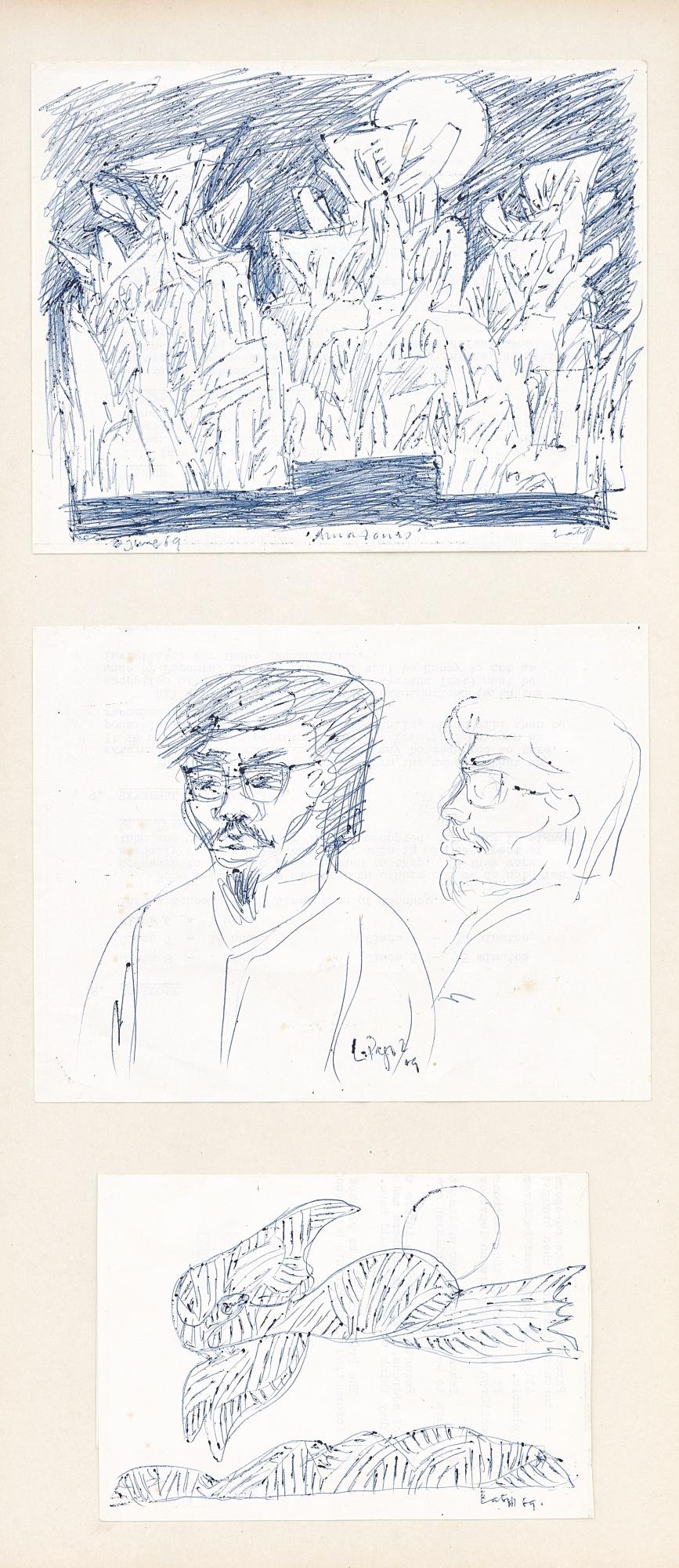 Latiff Mohidin - Self Portrait With Landscapes (A Set Of Three)