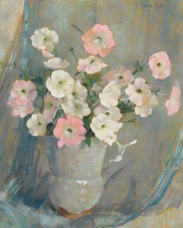 Laura Coombs Hills - Pink and White Petunias