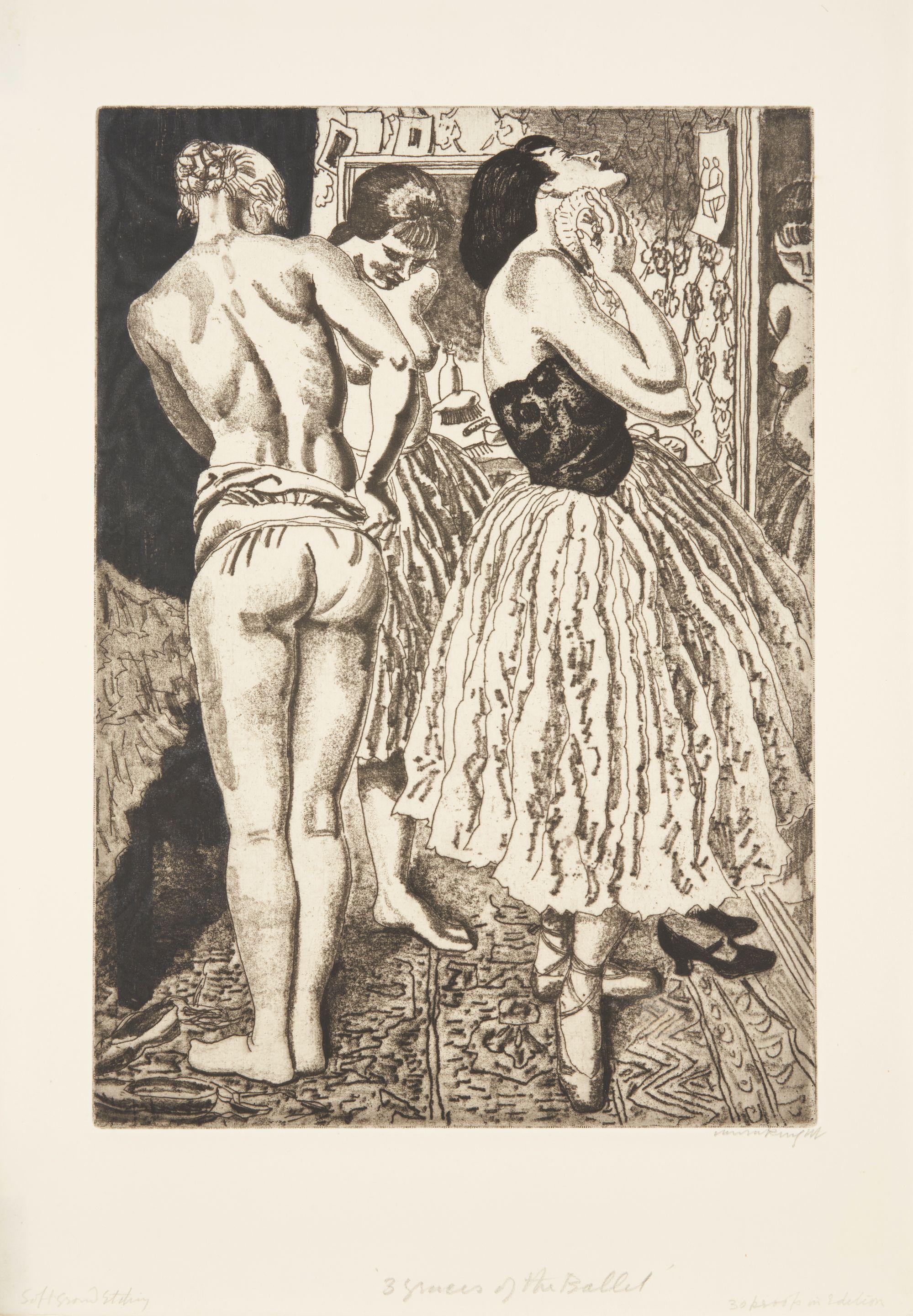 Laura Knight - The Three Graces of Ballet