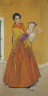 Laureano Barrau - Spanish mujer Con Cantaro (Lady With A Jar)