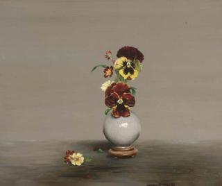 Laurence Biddle - Pansies and primulas
